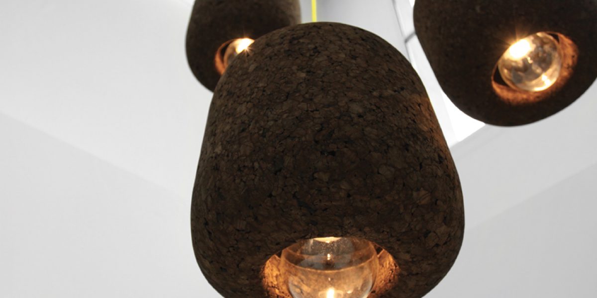 PopCork lampadario in sughero by Tania da Cruz