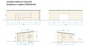 Chiosco di Cogliate - Rivestimento in Sughero MD Facciata