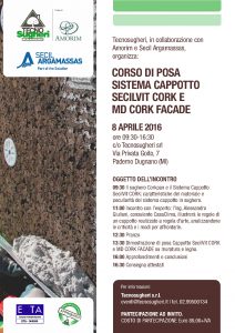 Corso di posa tecnosugheri cappotti in sughero su legno e muratura 8 aprile 2016