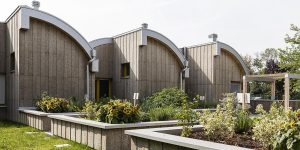 Centro diurno "Il Girasole" realizzato in legno e rivestito con sughero faccia a vista CORKPAN