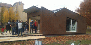 Inaugurato il Modulo Eco di parma rivestito con sugehro faccia a vista CORKPAN MD FACCIATA