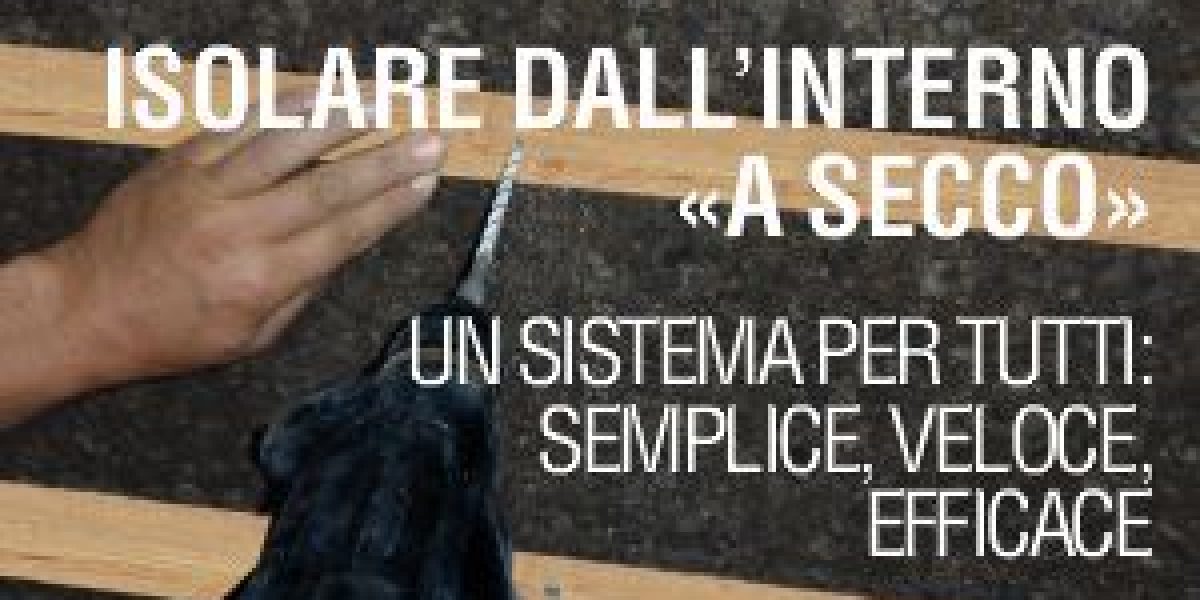 Come isolare dall'interno applicando l'isolante a seco senza colla. con CORK-SELF l'applicazione è solo con tasselli autoespandenti