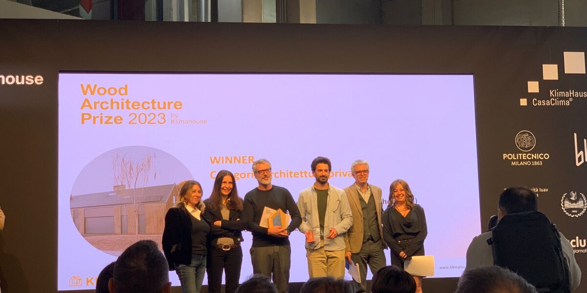 Casa 4 dell'arch. Luca Compri vince il primo premio al Wood Architecture Prize nella categoria architettura privata